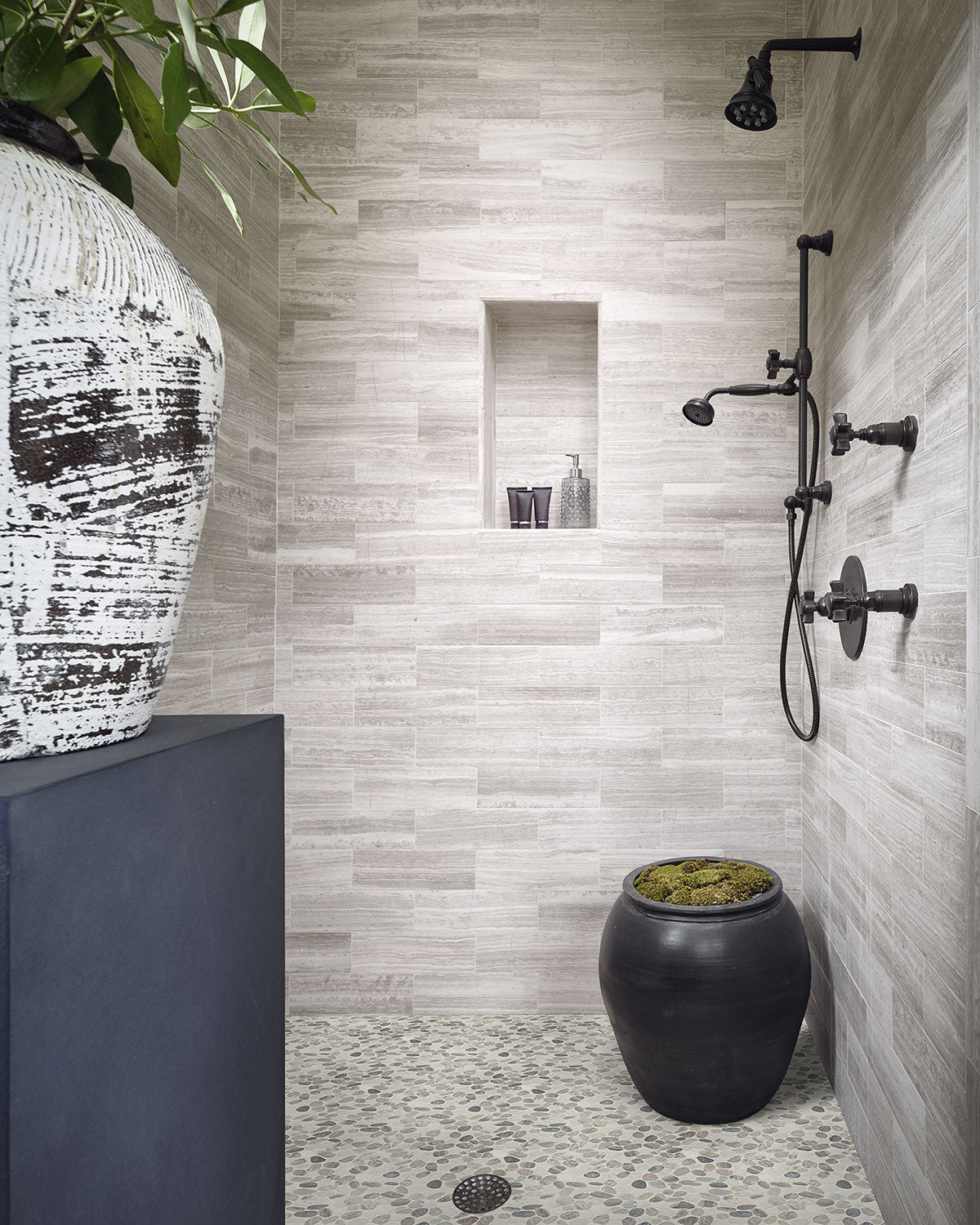 PUEBLA GREIGE PEBBLE Mosaic, Floor or Wall Tile - Shop at Home Craft Studio - 5