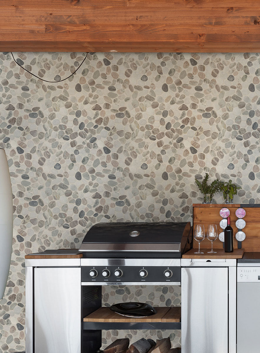 PUEBLA GREIGE PEBBLE Mosaic, Floor or Wall Tile - Shop at Home Craft Studio - 8