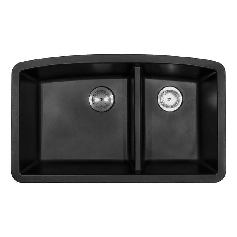 QUARTZ BLACK DOUBLE BOWL 60/40-3219 Kitchen Sinks - Shop at Home Craft Studio - 5