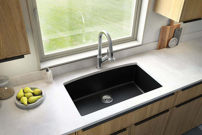 QUARTZ BLACK SINGLE BOWL 3219 Kitchen Sinks - Shop at Home Craft Studio - 5