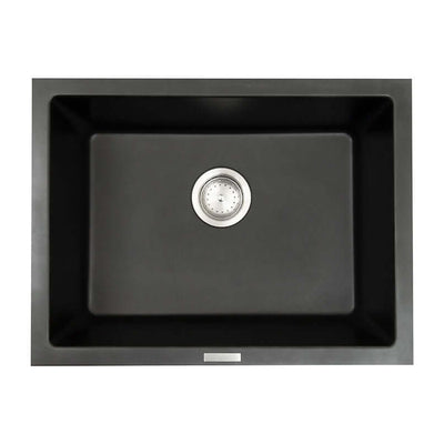 QUARTZ BLACK STRAIGHT SINGLE BOWL 2418 Kitchen Sinks - Shop at Home Craft Studio - 3