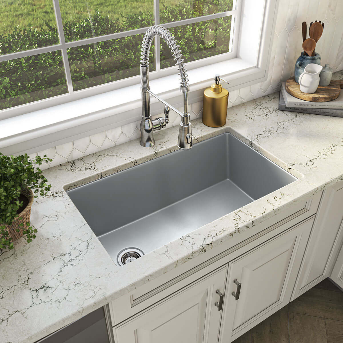 QUARTZ GRAY  STRAIGHT SINGLE BOWL 3119 Kitchen Sinks - Shop at Home Craft Studio - 3
