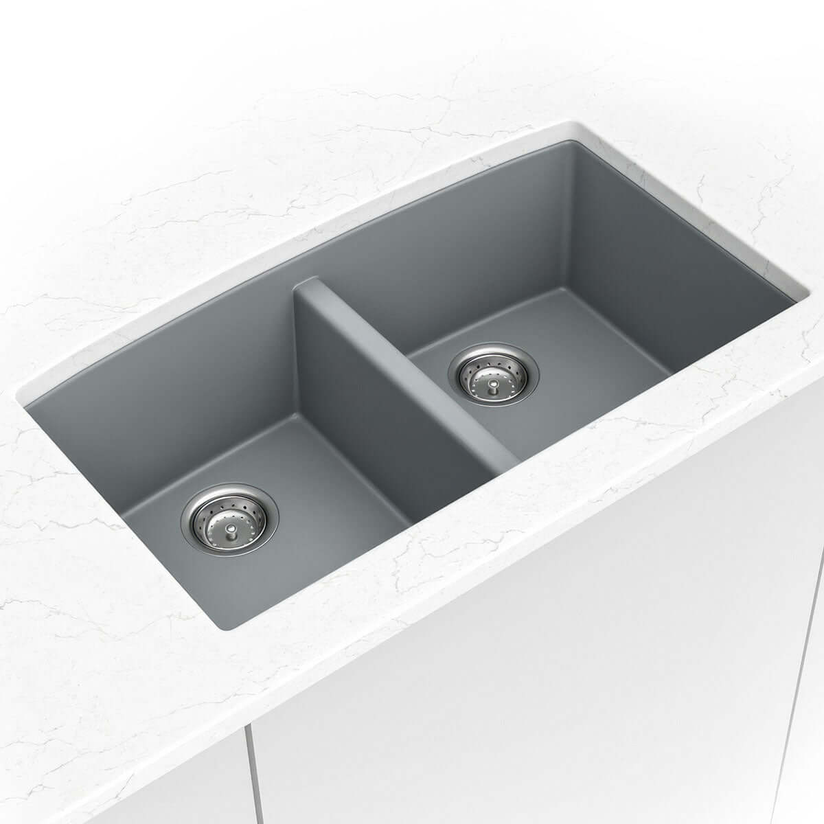 QUARTZ GREY DOUBLE BOWL 50/50-3219 Kitchen Sinks - Shop at Home Craft Studio - 1