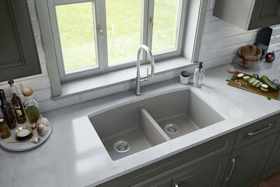 QUARTZ GREY DOUBLE BOWL 50/50-3219 Kitchen Sinks - Shop at Home Craft Studio - 3