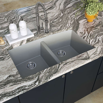 QUARTZ GREY DOUBLE BOWL 50/50-3219 Kitchen Sinks - Shop at Home Craft Studio - 4
