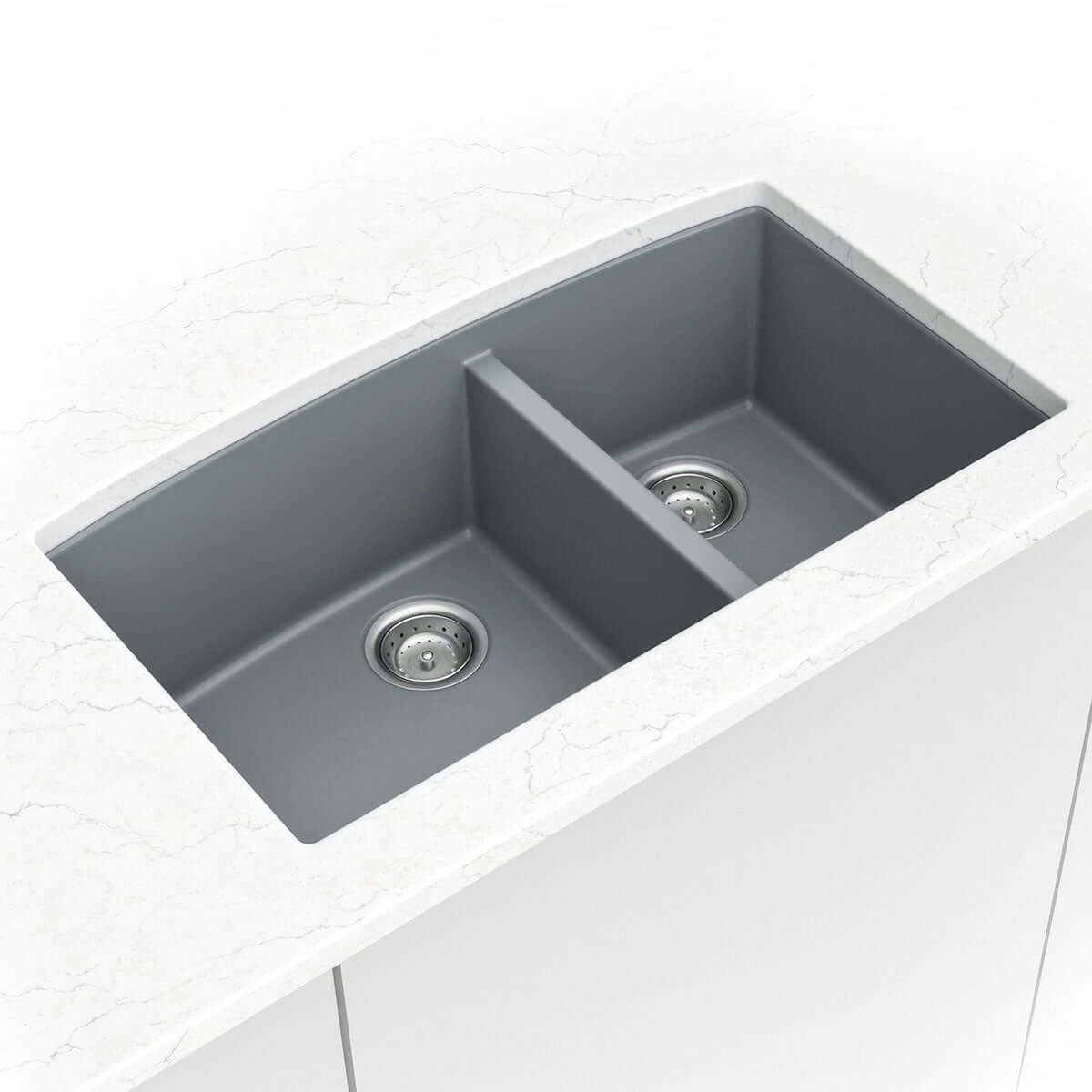 QUARTZ GREY DOUBLE BOWL 60/40-3219 Kitchen Sinks - Shop at Home Craft Studio - 1