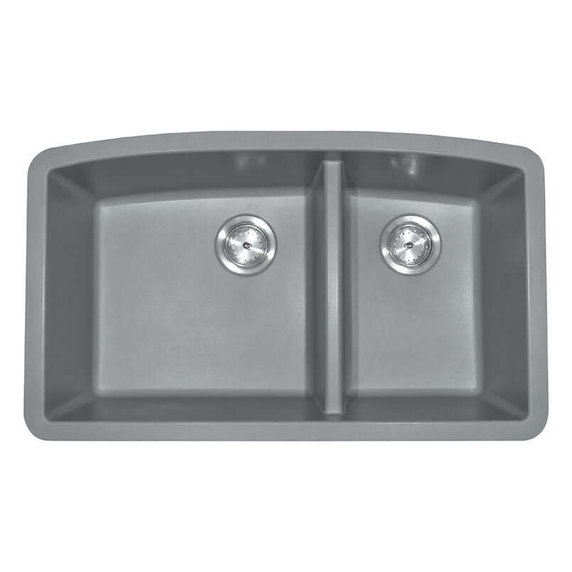QUARTZ GREY DOUBLE BOWL 60/40-3219 Kitchen Sinks - Shop at Home Craft Studio - 4