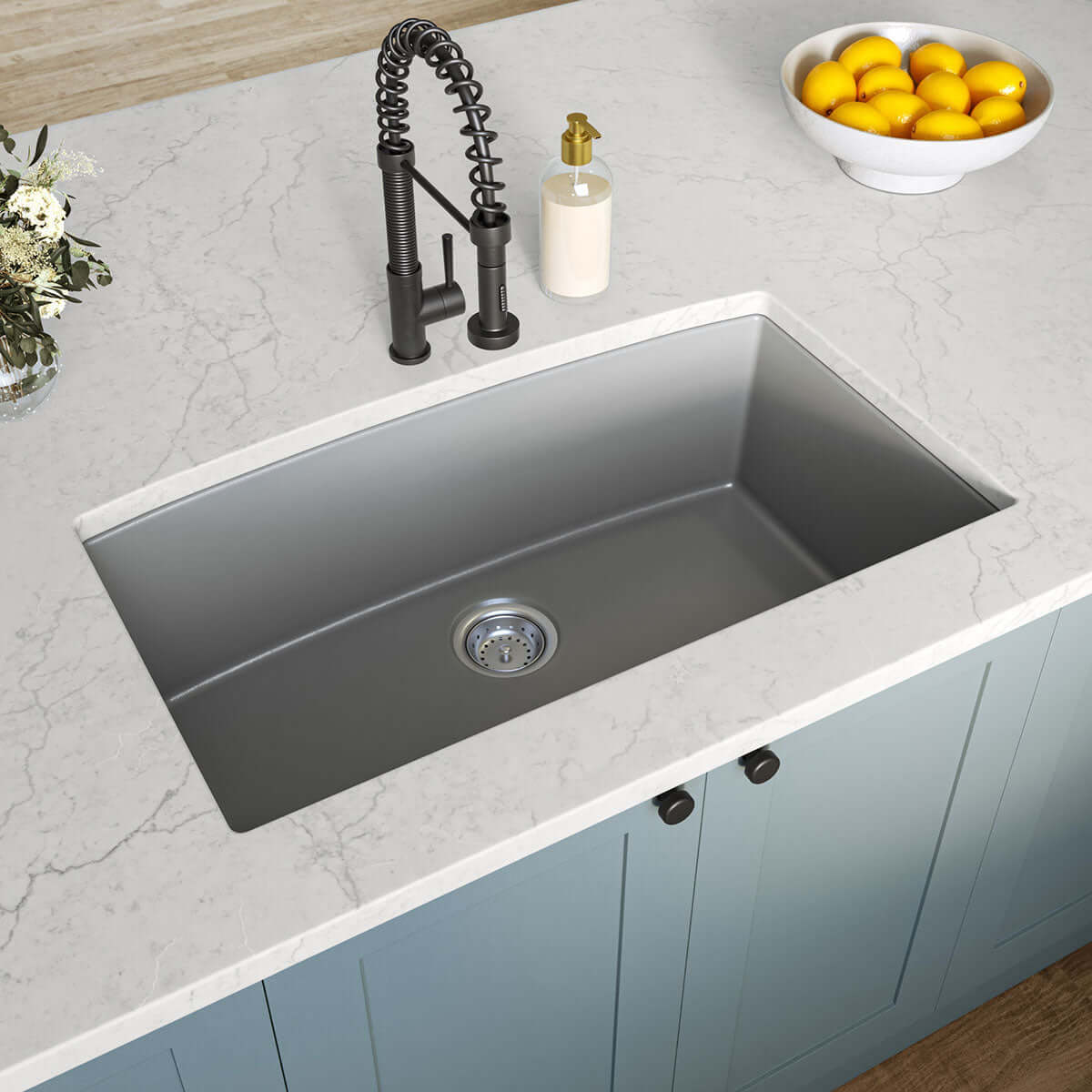 QUARTZ GREY SINGLE BOWL 3219 Kitchen Sinks - Shop at Home Craft Studio - 7