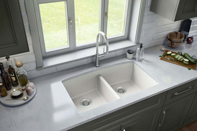 QUARTZ WHITE DOUBLE BOWL 50/50-3219 Kitchen Sinks - Shop at Home Craft Studio - 3