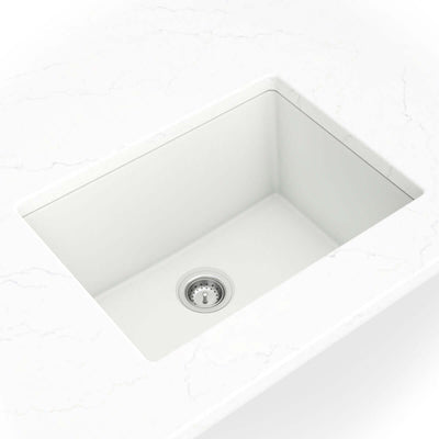QUARTZ WHITE STRAIGHT SINGLE BOWL 2418 Kitchen Sinks - Shop at Home Craft Studio - 1