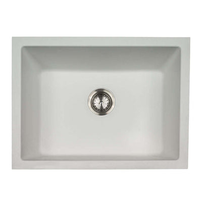 QUARTZ WHITE STRAIGHT SINGLE BOWL 2418 Kitchen Sinks - Shop at Home Craft Studio - 3