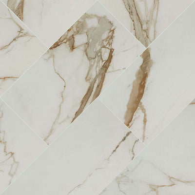 REGALLO CALACATTA MARBELLA 12X24 POLISHED Floor or Wall Tile, Bullnose, Mosaic - Shop at Home Craft Studio - 2