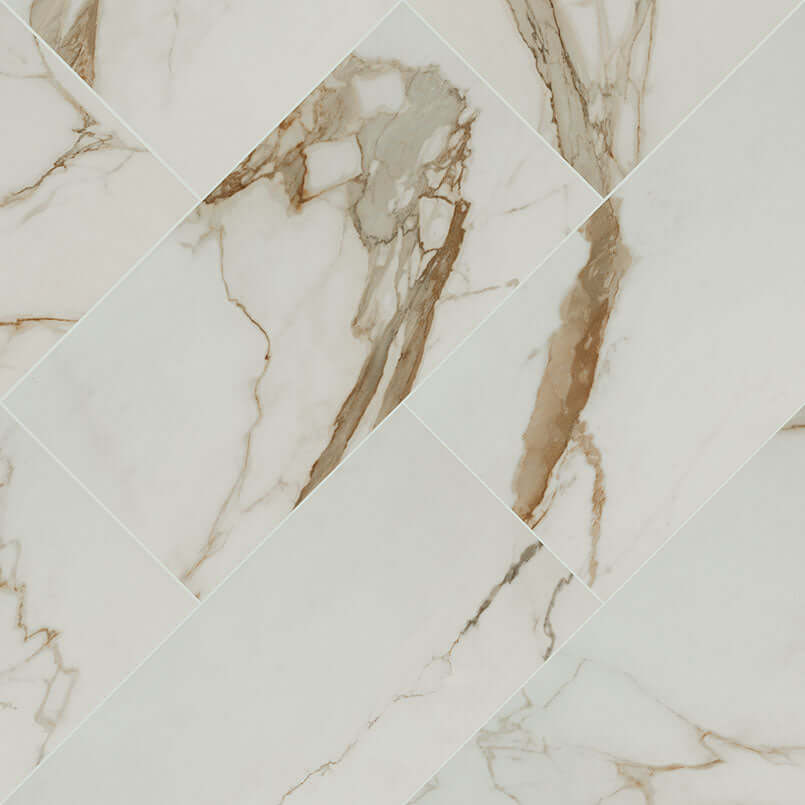 REGALLO CALACATTA MARBELLA 12X24 POLISHED Floor or Wall Tile, Bullnose, Mosaic - Shop at Home Craft Studio - 2
