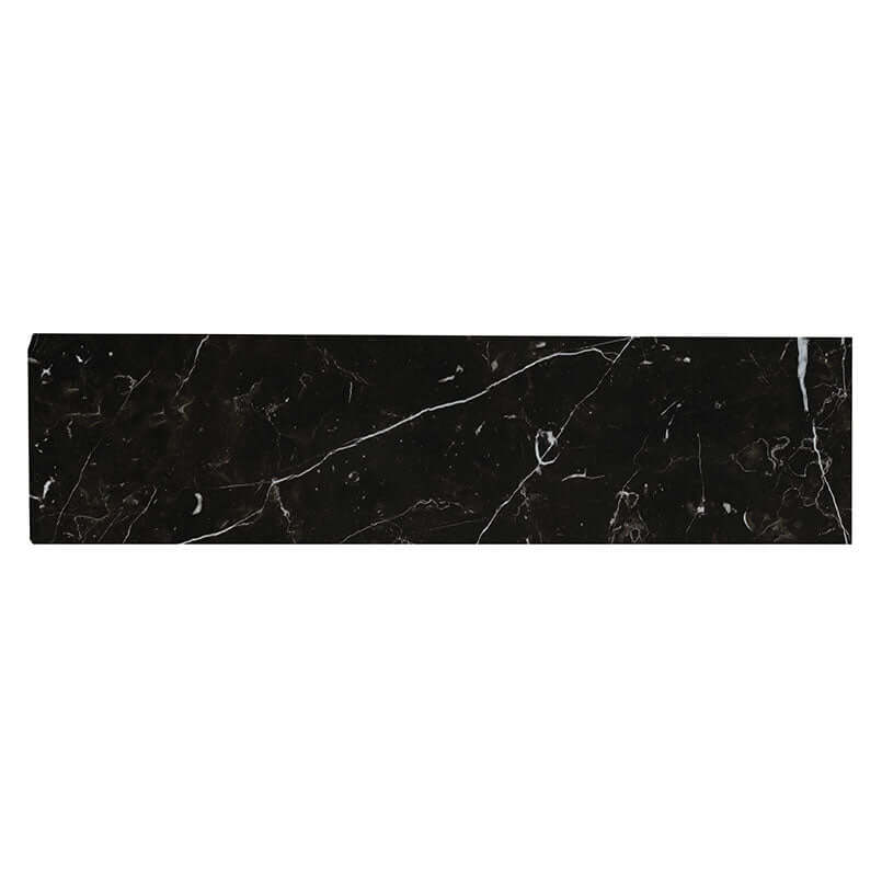 REGALLO MARQUINA NOIR 3X24 BULLNOSE POLISHED Bullnose, Finishing Pieces - Shop at Home Craft Studio - 1