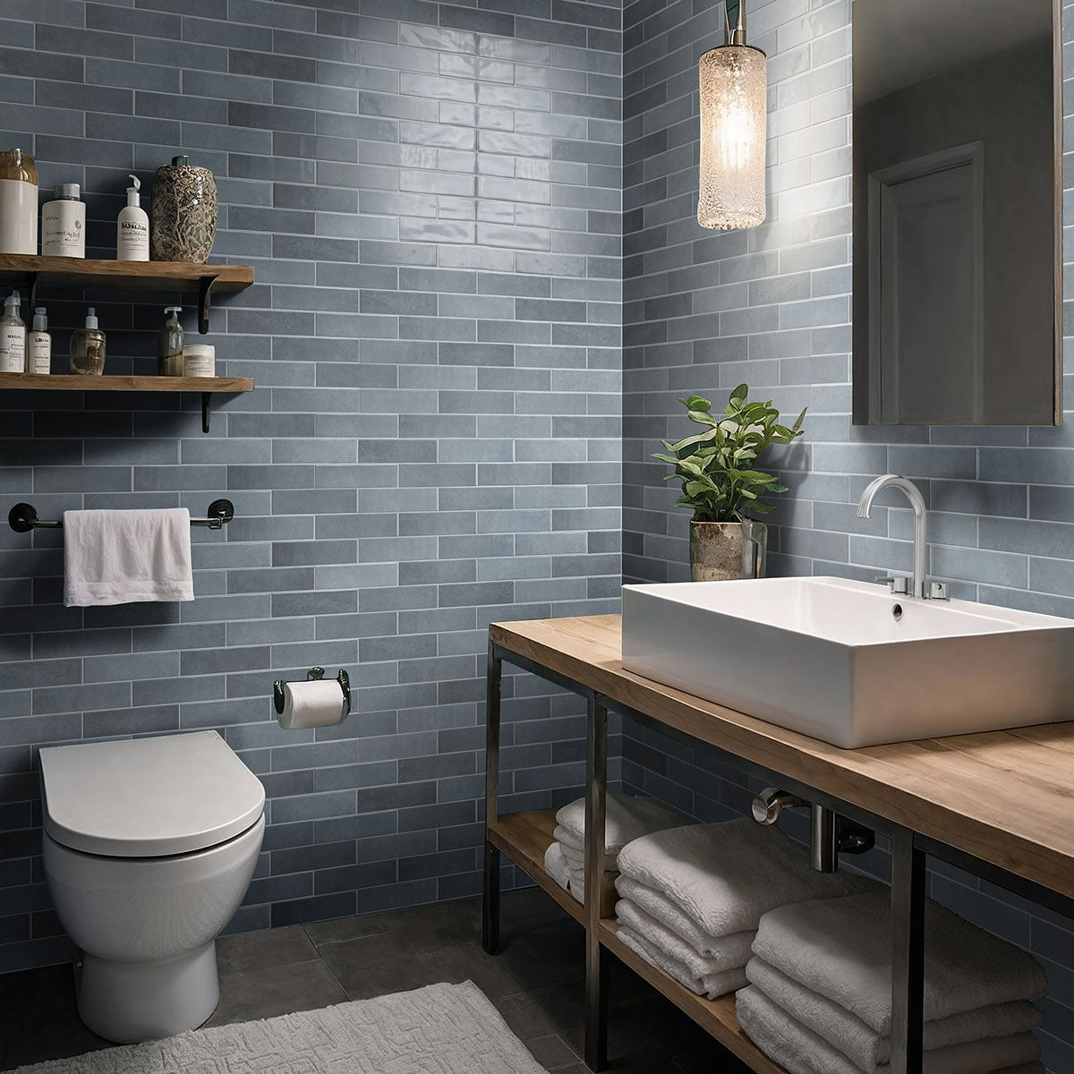 RENZO DENIM 3X12 GLOSSY Ceramic Tile - Shop at Home Craft Studio - 10