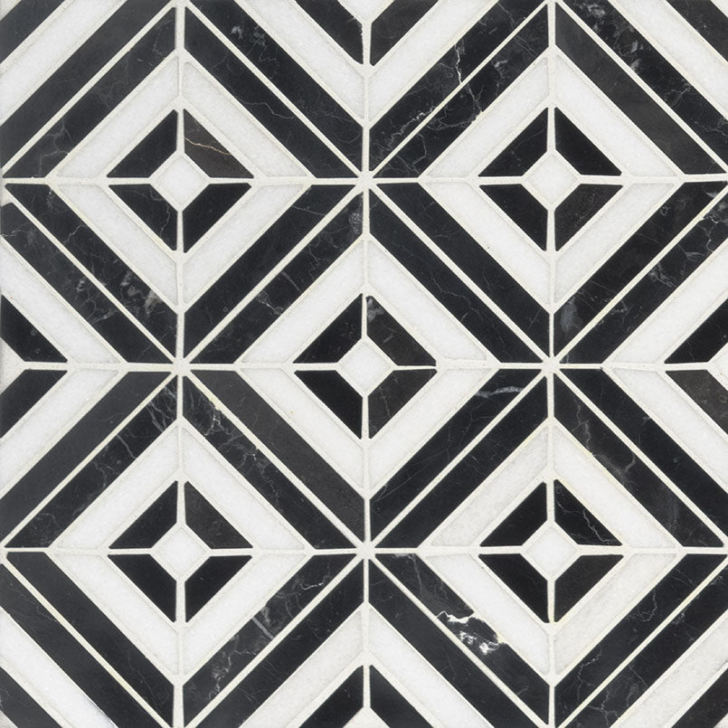 RHOMBIX NERO Mosaic, Floor or Wall Tile - Shop at Home Craft Studio - 1