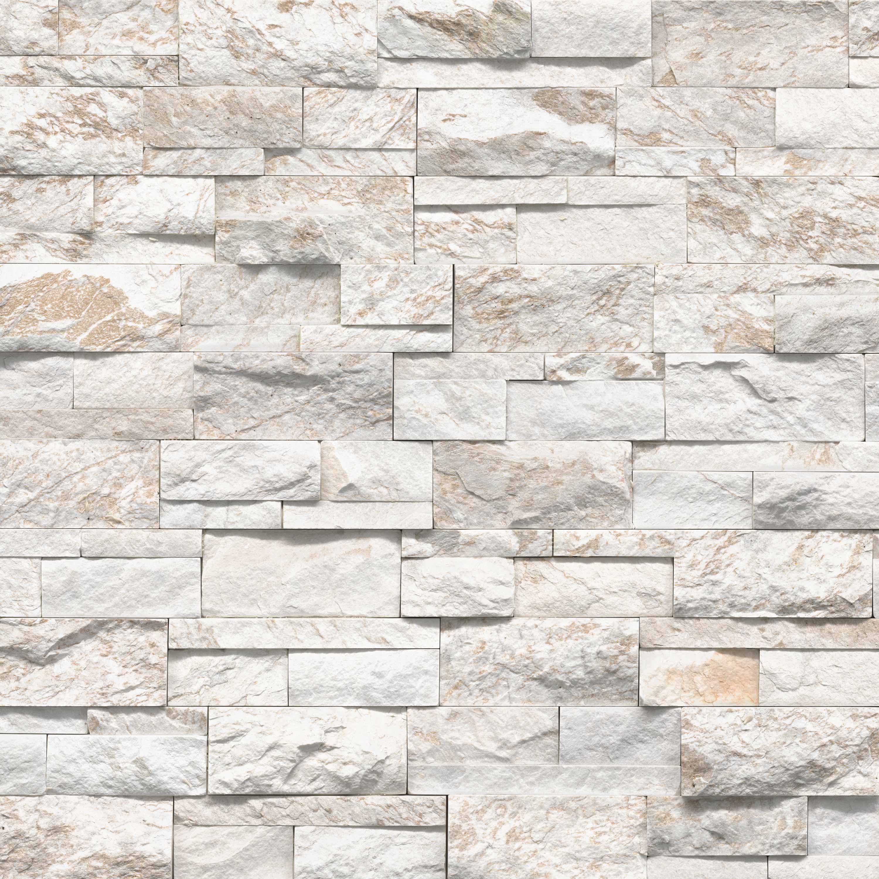 ROYAL WHITE SPLITFACE LEDGER CORNER 9X18 Stacked Stone Panels - Shop at Home Craft Studio - 2