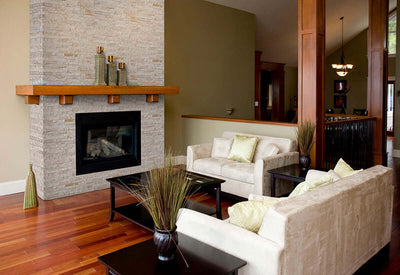 Royal White Splitface Ledger Corner Stacked Stone Panels - Shop at Home Craft Studio - 10