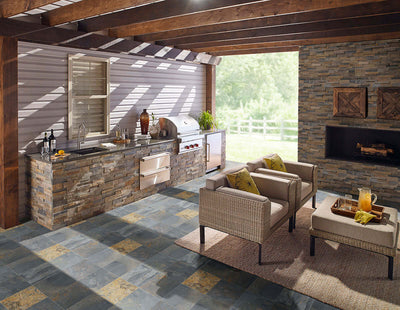 Rustic Gold 12X24 Gauged Slate Tile - Shop at Home Craft Studio - 9