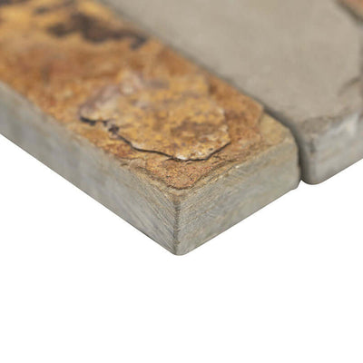 Rustic Gold Ledger Corner Stacked Stone Panels - Shop at Home Craft Studio - 3