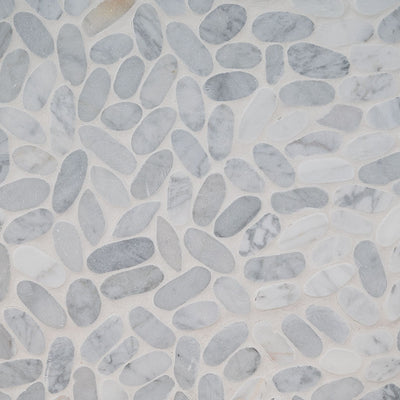 SLICED CARRARA WHITE PEBBLE Mosaic - Shop at Home Craft Studio - 1