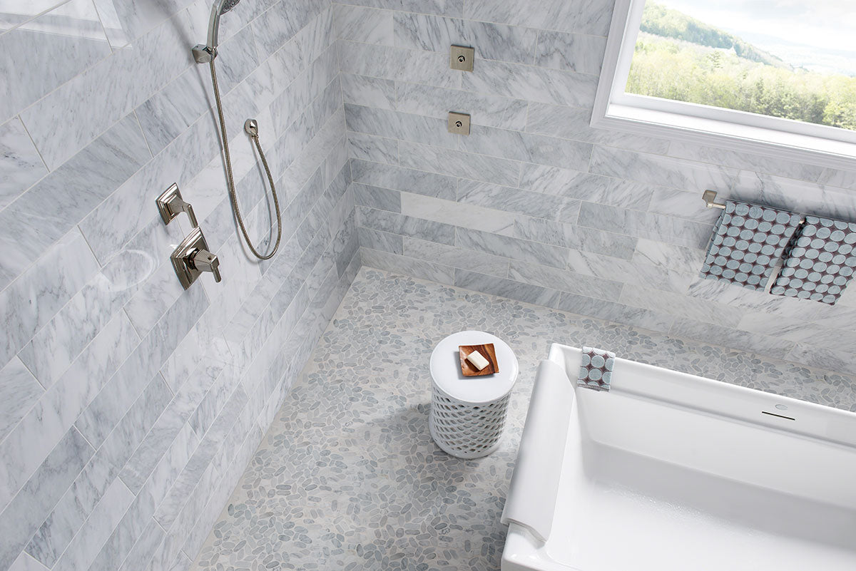 SLICED CARRARA WHITE PEBBLE Mosaic - Shop at Home Craft Studio - 5