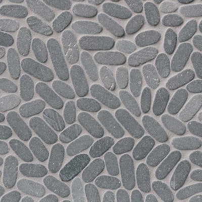 SLICED COAL PEBBLES MESH BACKED Mosaic, Floor or Wall Tile - Shop at Home Craft Studio - 1