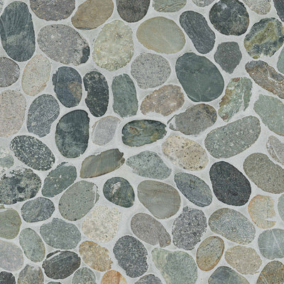 SLICED RAINFOREST PEBBLE Mosaic, Floor or Wall Tile - Shop at Home Craft Studio - 1