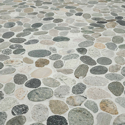 SLICED RAINFOREST PEBBLE Mosaic, Floor or Wall Tile - Shop at Home Craft Studio - 2