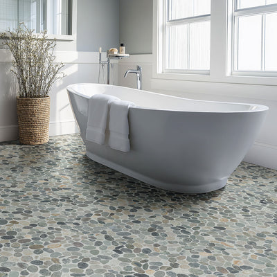 SLICED RAINFOREST PEBBLE Mosaic, Floor or Wall Tile - Shop at Home Craft Studio - 8