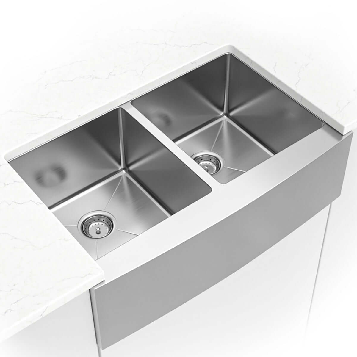SS 16 GAU FARMHOUSE APRON DOUBLE BOWL 50/50-3321 Kitchen & Vanity Sinks - Shop at Home Craft Studio - 1