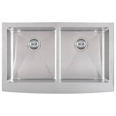 SS 16 GAU FARMHOUSE APRON DOUBLE BOWL 50/50-3321 Kitchen & Vanity Sinks - Shop at Home Craft Studio - 2