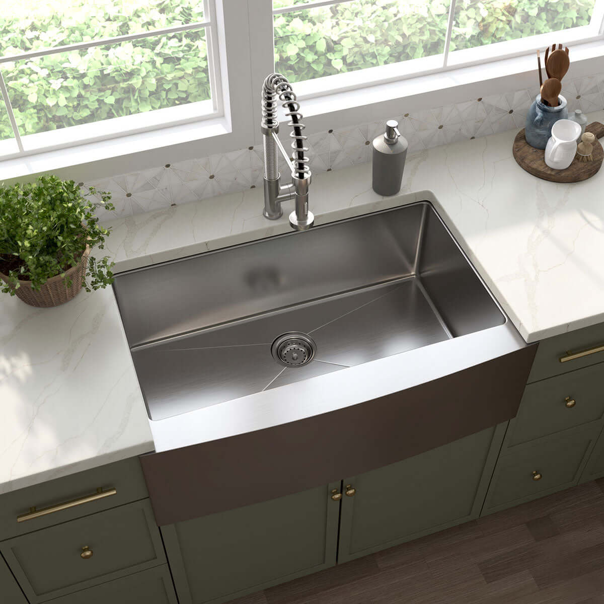 SS 16 GAU FARMHOUSE APRON SINGLE BOWL-3321 Kitchen Sinks - Shop at Home Craft Studio - 3