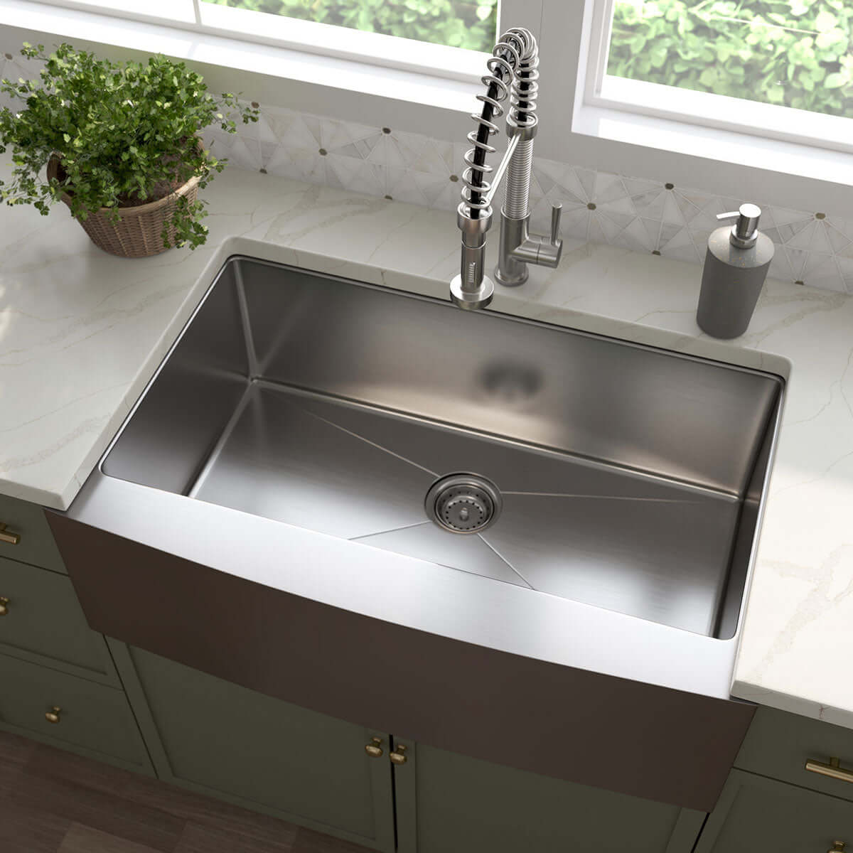 SS 16 GAU FARMHOUSE APRON SINGLE BOWL-3321 Kitchen Sinks - Shop at Home Craft Studio - 7