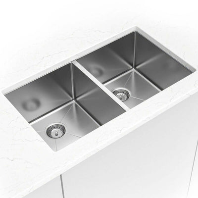 SS 16 GAU HANDCRAFTED DOUBLE BOWL 50/50-3219 Kitchen Sinks - Shop at Home Craft Studio - 1