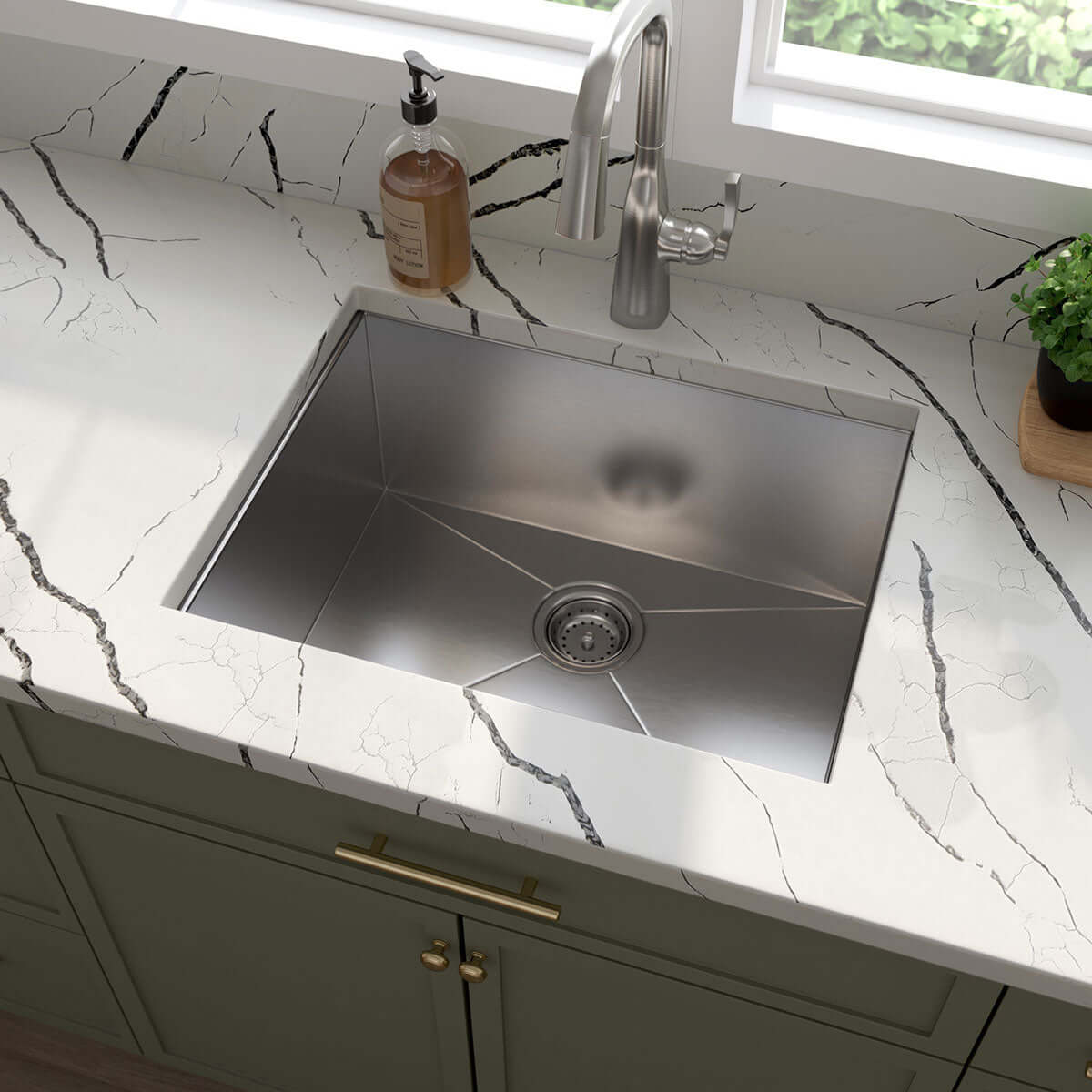 SS 16 GAU HANDCRAFTED SINGLE BOWL-2318 Kitchen Sinks - Shop at Home Craft Studio - 3
