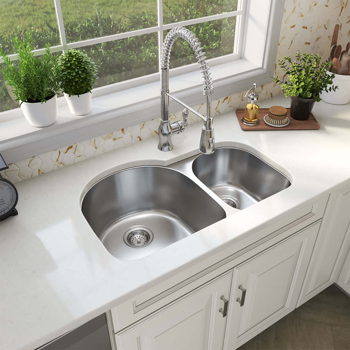 SS 18 GAU DOUBLE BOWL 60/40-3120 Kitchen Sinks - Shop at Home Craft Studio - 6