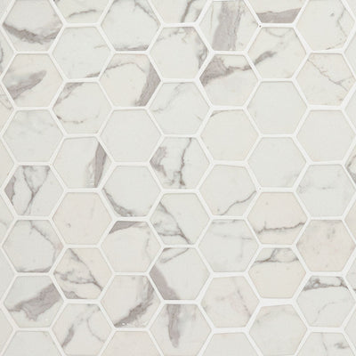 STATUARIO CELANO 2 HEXAGON Mosaic, Floor or Wall Tile - Shop at Home Craft Studio - 1