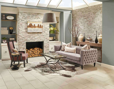 Silver Travertine Corner"L" Stacked Stone Panels - Shop at Home Craft Studio - 6