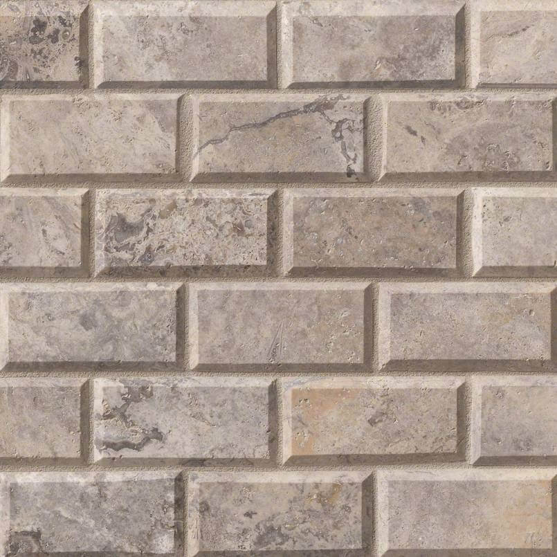 Silver Travertine Subway Tile 2x4 Subway Tile - Shop at Home Craft Studio - 1