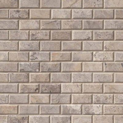 Silver Travertine Subway Tile 2x4 Subway Tile - Shop at Home Craft Studio - 2