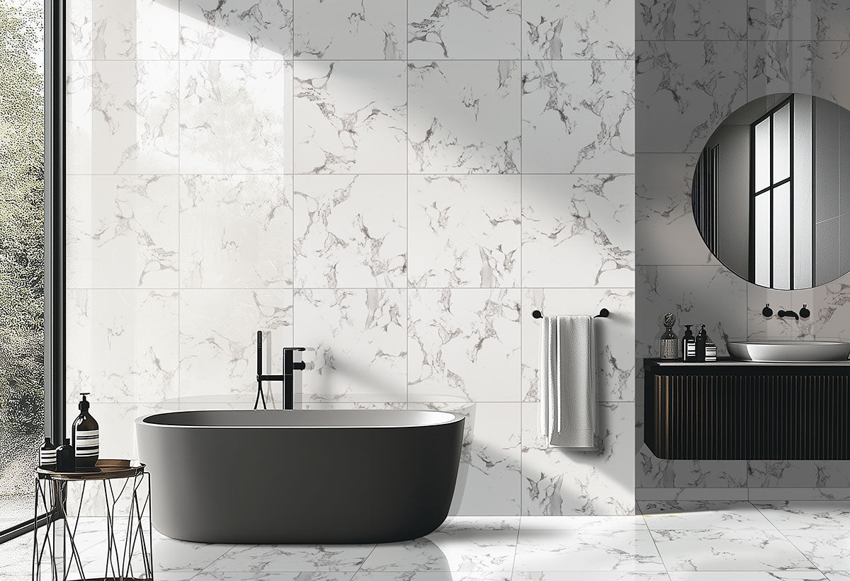 Statuario 3X18 Bullnose Matte Floor or Wall Tile - Shop at Home Craft Studio - 5