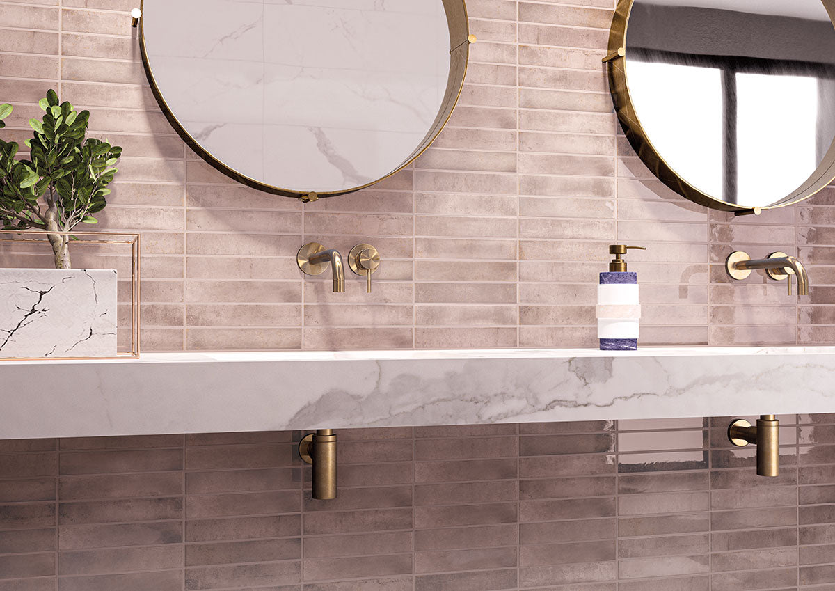 Stella Blush 2X10 Glossy Backsplash & Wall Tile - Shop at Home Craft Studio - 7