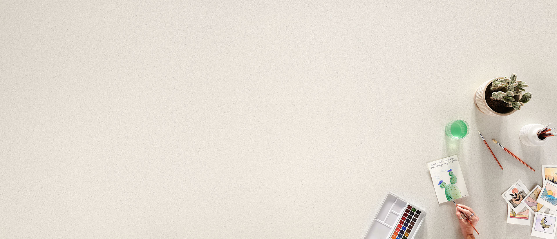 Aruca White Countertops - Shop at Home Craft Studio - 2