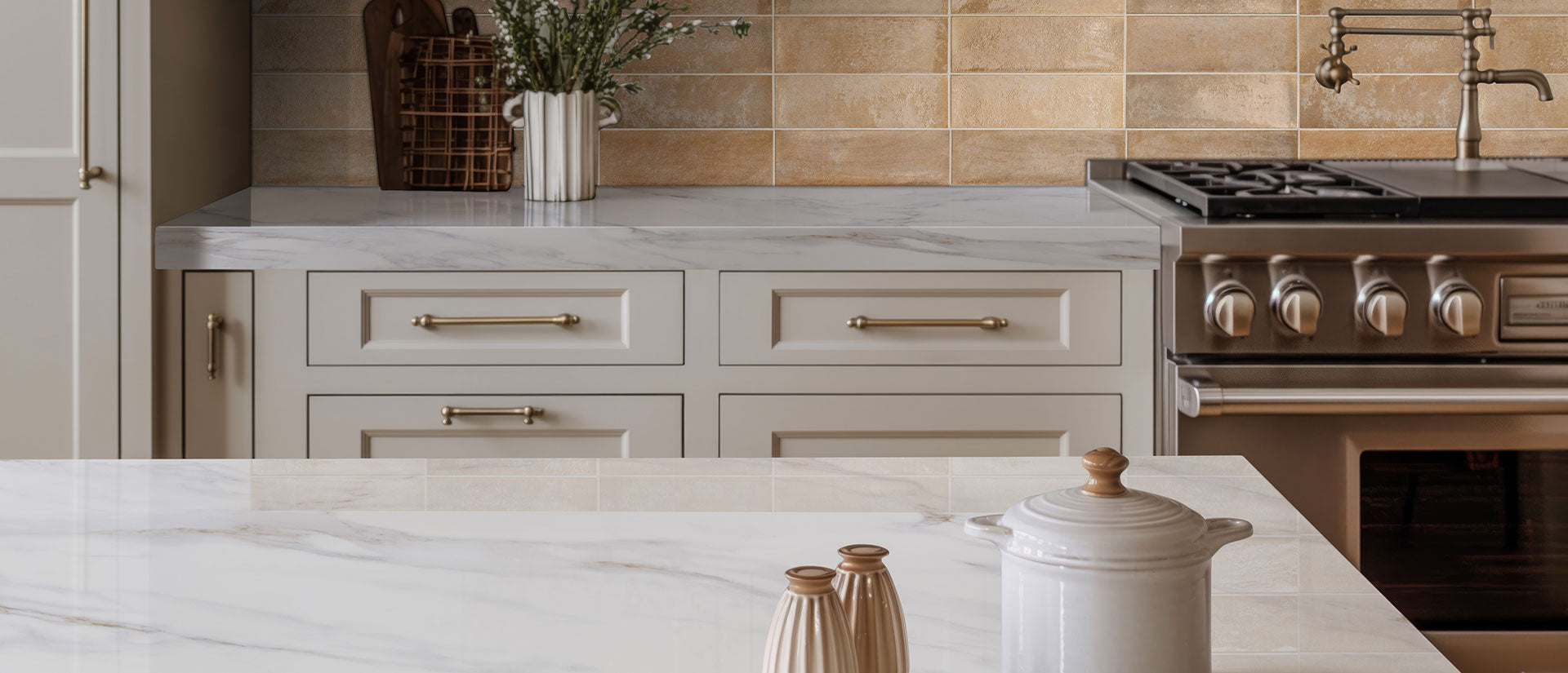 Calacatta Castana Countertops - Shop at Home Craft Studio - 5