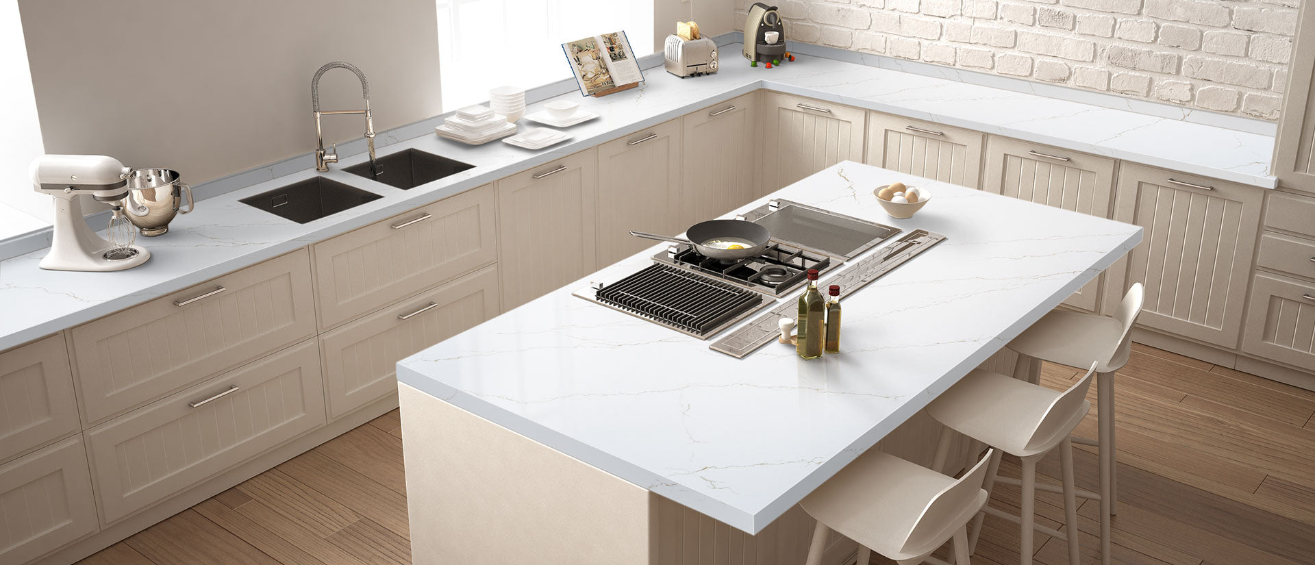 Calacatta Miraggio Gold Countertops - Shop at Home Craft Studio - 4