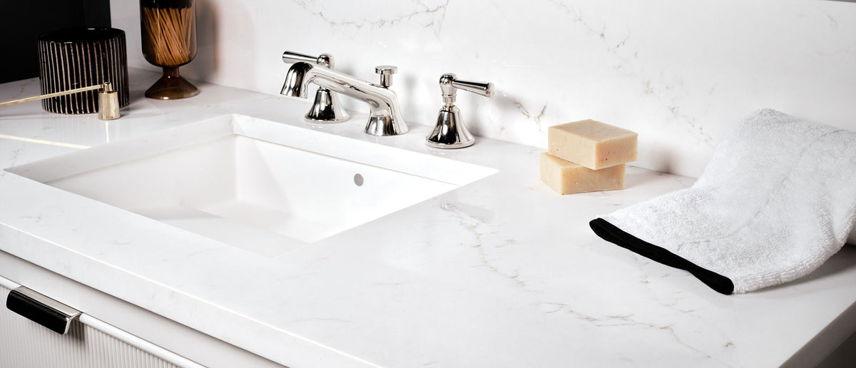 MSI Calacatta Delios Quartz Countertop Countertops - Shop at Home Craft Studio - 4