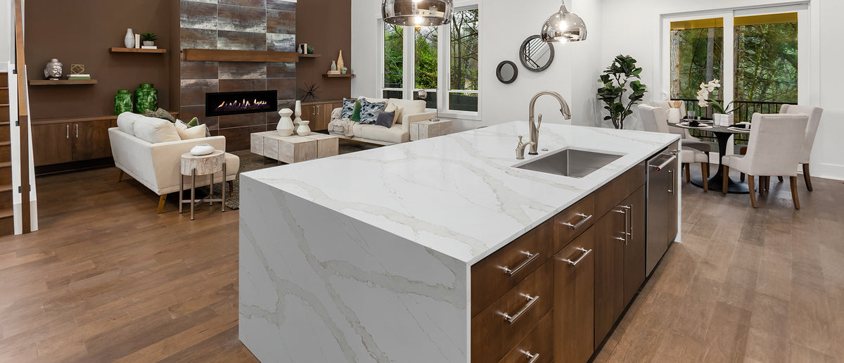 MSI Calacatta Goa Quartz Countertop Countertops - Shop at Home Craft Studio - 6