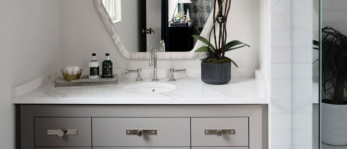 MSI Calacatta Goa Quartz Countertop Countertops - Shop at Home Craft Studio - 7