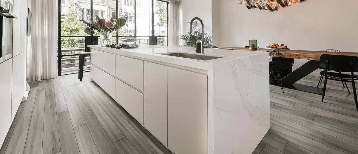 MSI Calacatta Izaro Quartz Countertop Countertops - Shop at Home Craft Studio - 8